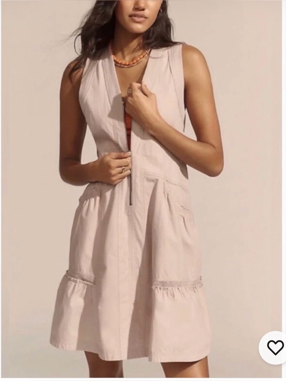 Anthropologie Daily Practice Utility Tank Summer Dress, size XS